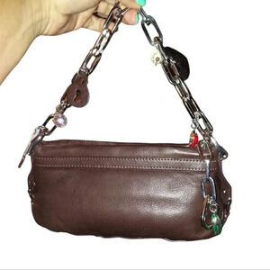Authentic Juicy Couture 100% Leather Mini Studded Chain Strap Charm Bag 🐞🍉 🧁